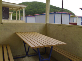 Двухместные деревянные домики, База отдыха Бухта Спокойная, Находинский городской округ