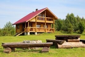 Дом «Крестики-Нолики» на уединенном полуострове, Гостевой комплекс Заонежье, село Великая губа