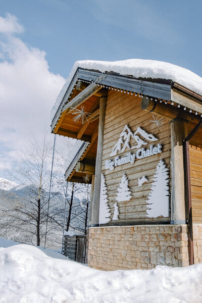 Внешний вид, зима | Big Family Chalet With Jacuzzi, Краснодарский край