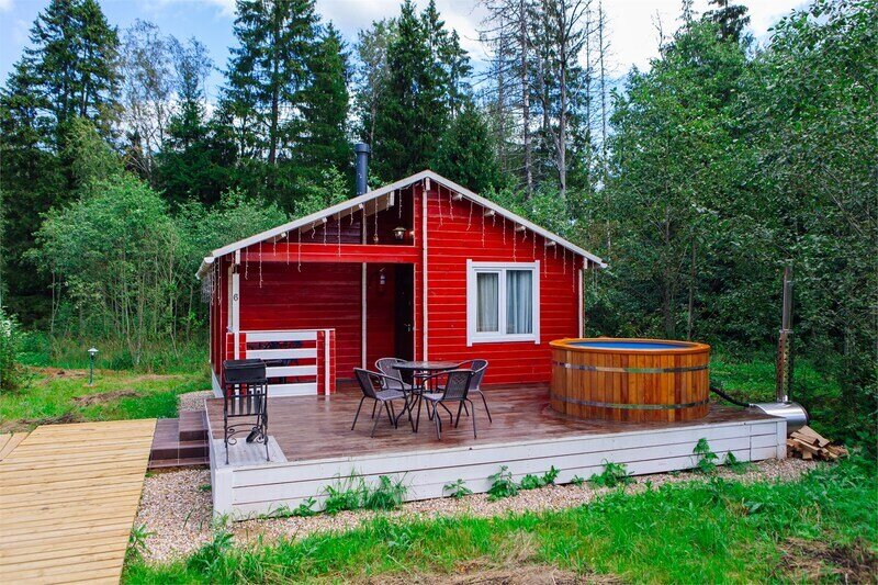 Дом 5-местный 1-комнатный Романтика с купелью