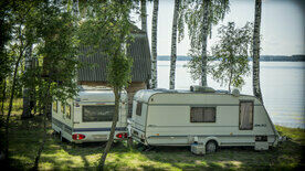 Трейлер, База отдыха Перепелиный остров, деревня Нефтино