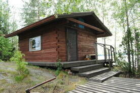 Дом на острове с отдельной баней, Гостевой дом Домики на озере Янисъярви, Вяртсиля