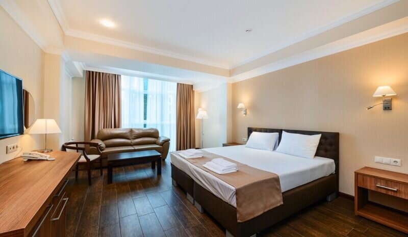 Студио 2-местный 1-комнатный (без балкона, корпус №1)