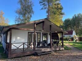 Коттедж с террасой и панорамными окнами, Дома в аренду Ладожские дюны, Ларионово