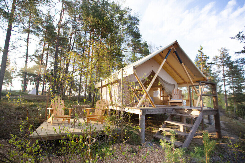 Глэмпинг 2-местный Белые ночи (с купелью)