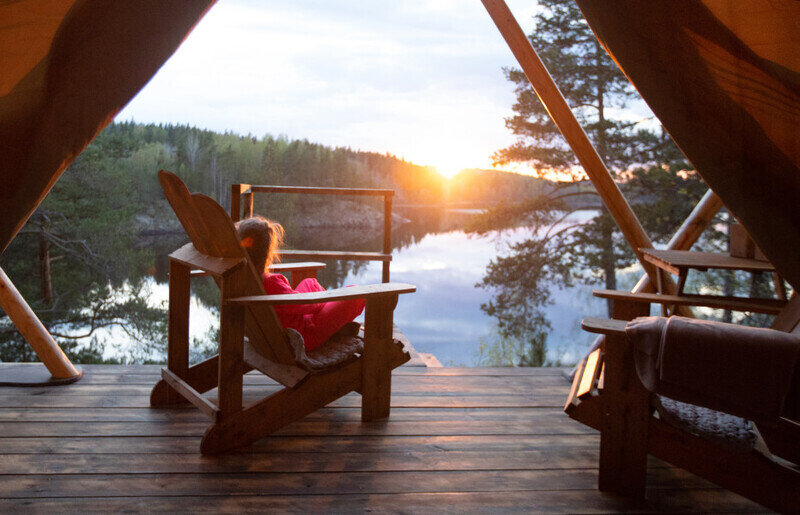 Глэмпинг 2-местный Белые ночи (с купелью)