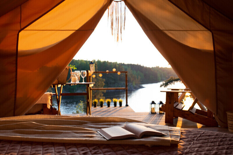 Глэмпинг 2-местный Белые ночи (с купелью)