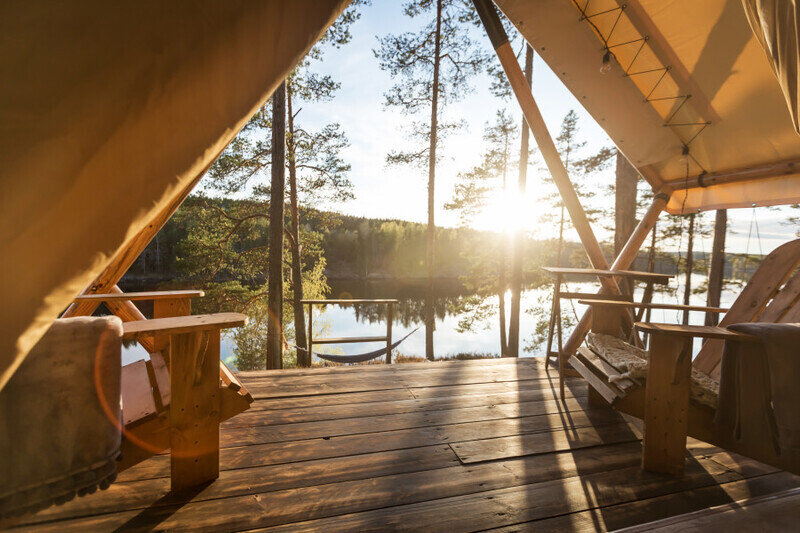 Глэмпинг 2-местный Северное сияние