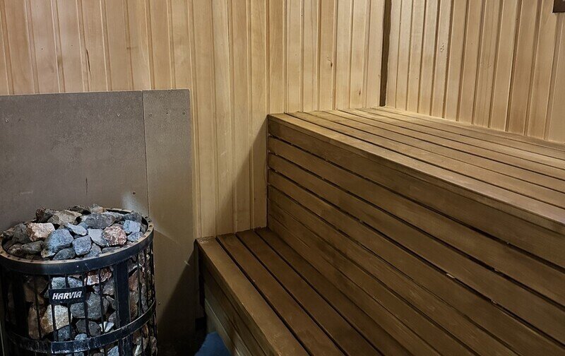 Дом с финской сауной в деревянном стиле