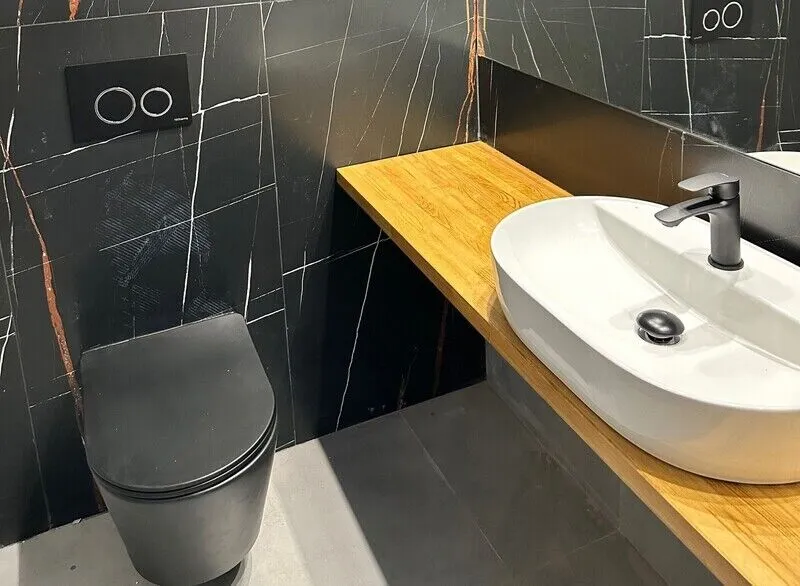 Дом с баней на дровах в современном стиле