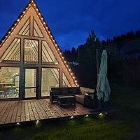 Шестиместный коттедж с изолированным участком 10 соток №1, Глэмпинг A-Frame Синильга, село Красный Ключ