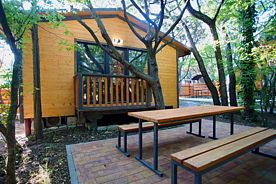 Двухместный коттедж c 1 комнатой с балконом и с красивым видом из окна, База отдыха Прибой, Широкая Балка