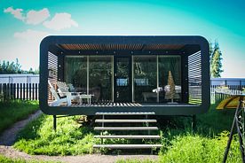 Двухместный коттедж O-frame Medium с красивым видом из окна двуспальная кровать, ELKI "Porozhki"  Cottage, Ломоносовский район