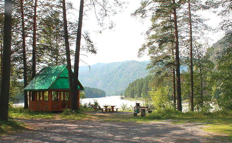 Беседка на берегу | Лесная сказка, Горный Алтай (Республика Алтай)