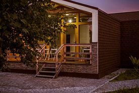 Четырёхместный коттедж с красивым видом из окна 2 двуспальные кровати, База отдыха ФазенДа, Елизово