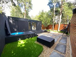 Домик с купелью, Ультрасовременный домик для двоих с мангалом и купелью, Одинцовский