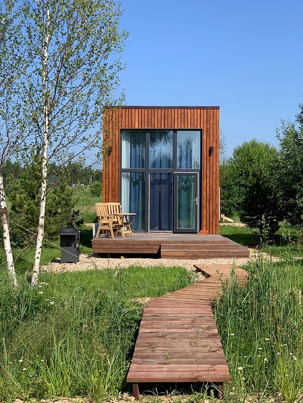 Дома в аренду Sheluha house Уютный Tiny House с мансардным окном (бывший Глэмпинг Sheluha house Уютный Tiny House с мансардным окном), Московская область, Можайск 