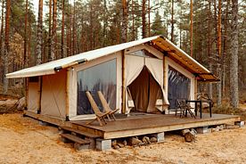 Глэмпинг двухкомнатный, База отдыха Северное сияние, Курмойла