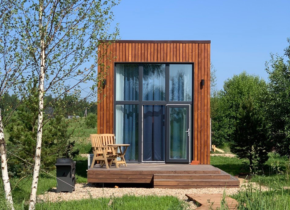 Глэмпинг Sheluha house Уютный Tiny House с мансардным окном, Можайск, Московская область