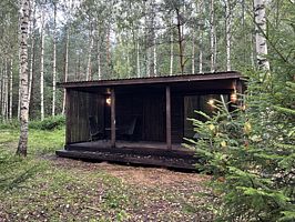 Домик с панорамным окном и видом на лес, Глэмпинг Форестер, Переславский район