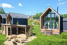 Лодж "Эко Барн" с гриль-беседкой Номера домов: № 8,9,10,11, Дома в аренду Wish Home Yahroma, Яхрома