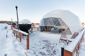 Студия (ШАТЕР) с чаном на террасе, Загородный клуб Яблоневый сад, Верхотурье