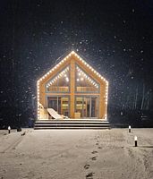 Шестиместный коттедж с красивым видом из окна, Дом с Камином и Панорамными Окнами, Боровск