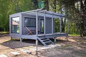 Двухместный коттедж двуспальная кровать, Глэмпинг 4 Стихии, Тверь