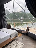 Шале Соболь с красивым видом из окна, Глэмпинг Шале на воде, Хабаровск