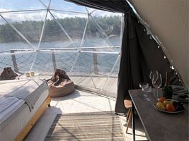 Шале Бархат с красивым видом из окна, Глэмпинг Шале на воде, Хабаровск