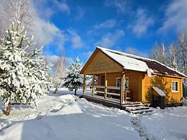 Коттедж с 2 комнатами с красивым видом из окна, Частный дом Уница 50кв.м на первой линии озера Селигере, деревня Уницы