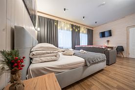 АП208: Апартаменты с ремонтом 208 2-комнатный 1 двухспальная +2 односпальные кровати + диван, Загородный клуб Ромашка, Приозерский район