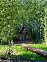 Двухместные апартаменты двуспальная кровать, Глэмпинг Князь Гвидон, Пушкиногорский