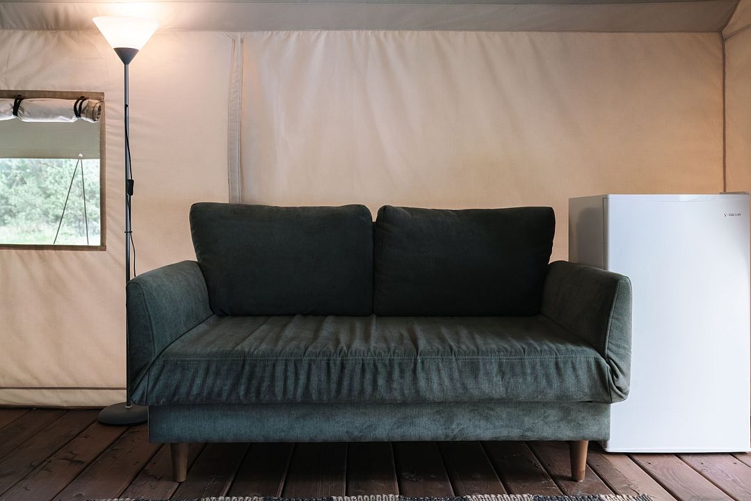 Тент-хаус 2-местный (у реки) с купелью