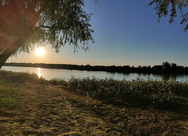 Река Кигач, закат