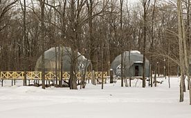 Глэмп хаус 4-местный №8, База отдыха Заимка Узалы, поселок Кутузовка