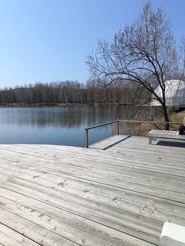 Фото 1 из отзыва о глэмпинге Шале на воде