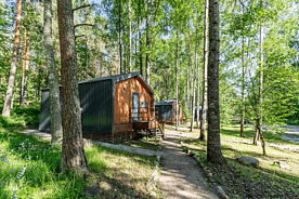 К5Д: Дома с видом на лес гостиная со спальней 36 м2, Загородный клуб Ромашка, Приозерский район