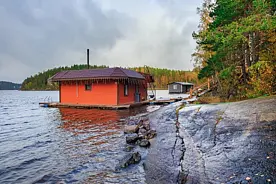Четырёхместный коттедж с балконом, Кемпинг Берег Ладоги, Лахденпохья