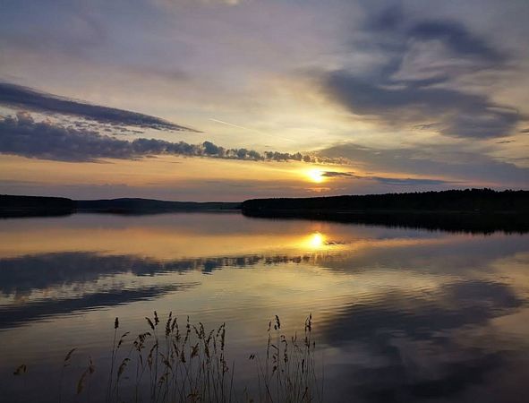 Верхнесысертское водохранилище, закат