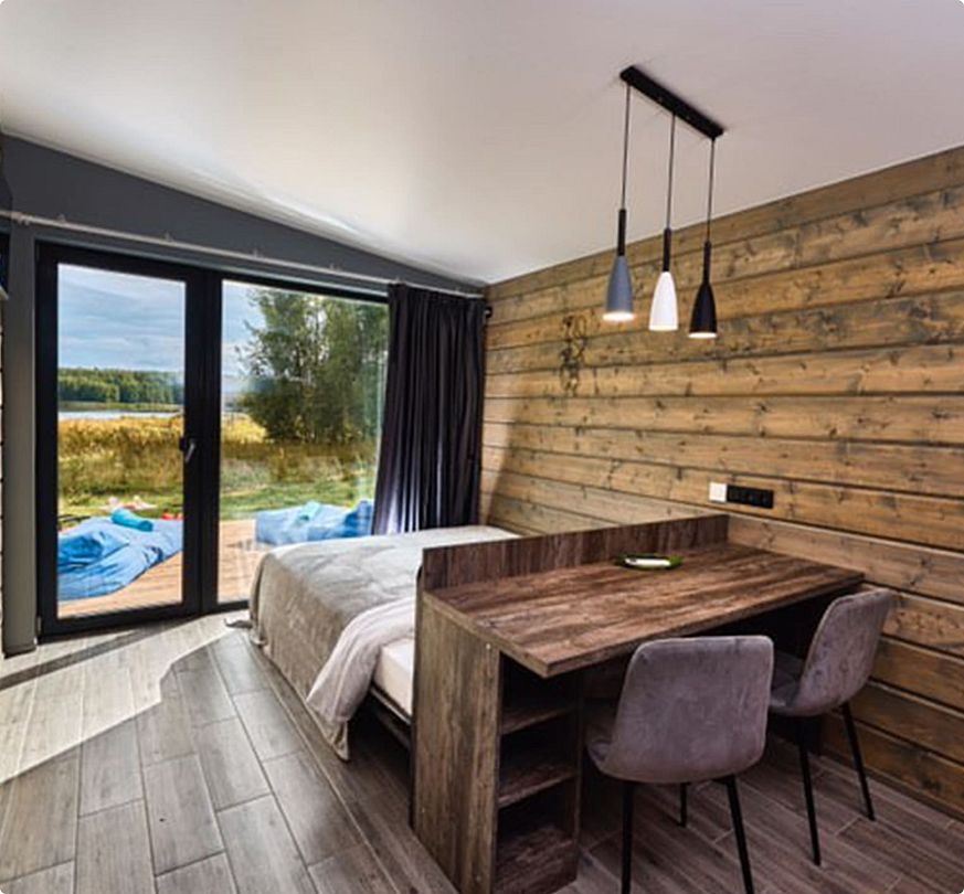 Глэмпинг 2-местный 1-комнатный (мини-дом)