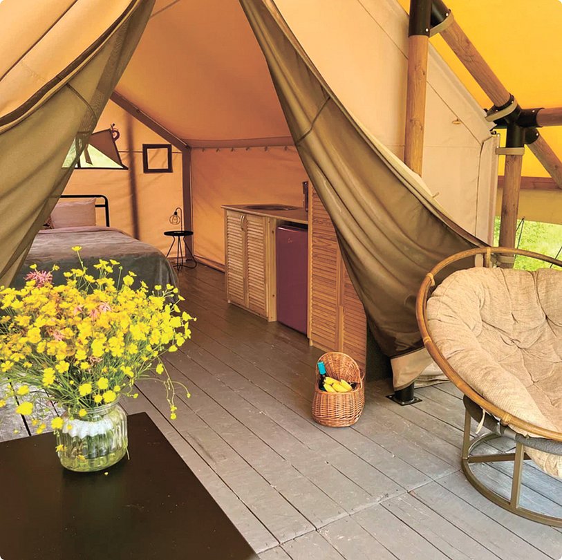 Глэмпинг 2-местный 1-комнатный (сафари-тент)