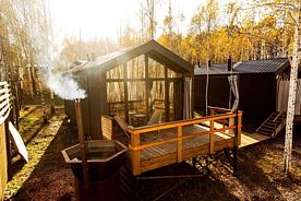 Коттедж 2-местный ДЕЛЮКС с банным чаном, Глэмпинг Ильино, Ленинский район