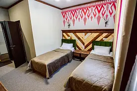 Двухместный номер Стандарт TWN «SkyDream» Номера: №1–2, №8–9, №13–14, №18–21, База отдыха Ергаки, поселок Оленья Речка