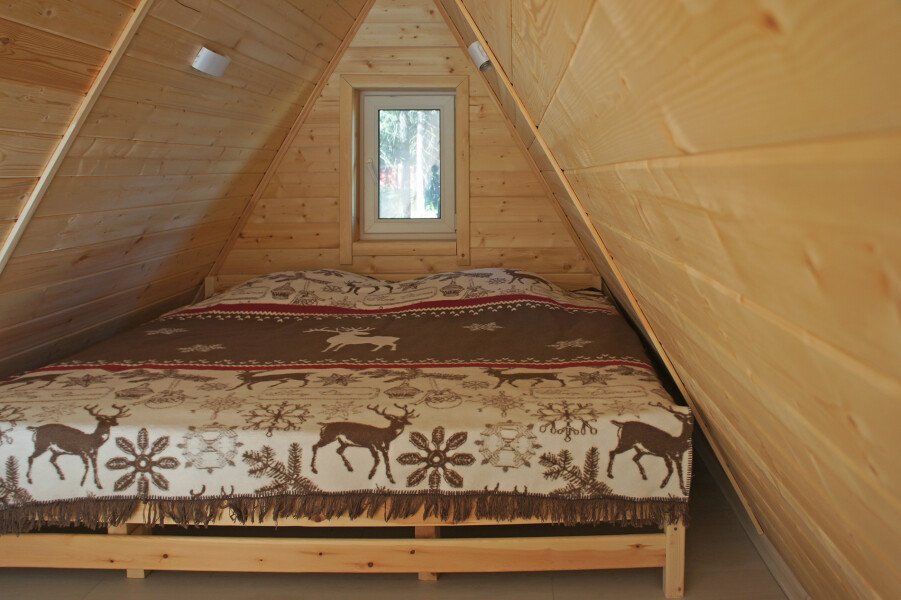 А-фрейм 2-местный 1-комнатный (с баней)