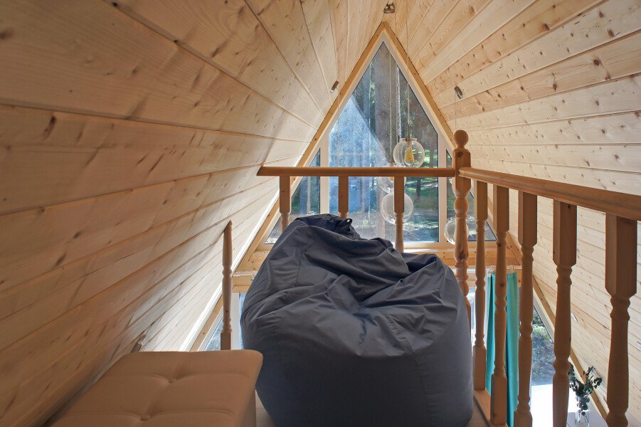 А-фрейм 2-местный 1-комнатный (с баней)