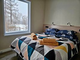 Двухместный номер в модульном доме с красивым видом из окна двуспальная кровать, Турбаза Тенгри, Белорецкий район