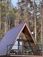 Треугольный афрейм для 2-4 чел Комфорт+, Гостевые дома Клевер — Клеверная бухта, поселок Поляны