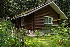 Двухместный коттедж с красивым видом из окна двуспальная кровать, Клуб отдыха Грин форест, Конаково