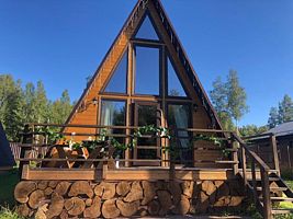 Апартаменты с кухней с красивым видом из окна, Гостевой дом Рай в шалаше, Светлое